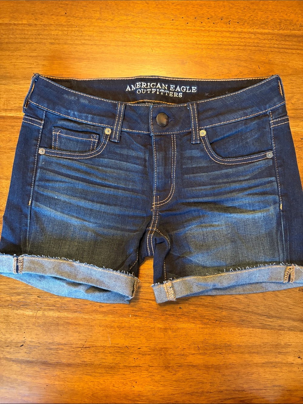 3 Pairs American Eagle Outfitters Women’s Blue Denim Jean Shorts - Size 4 - Picture 4 of 14